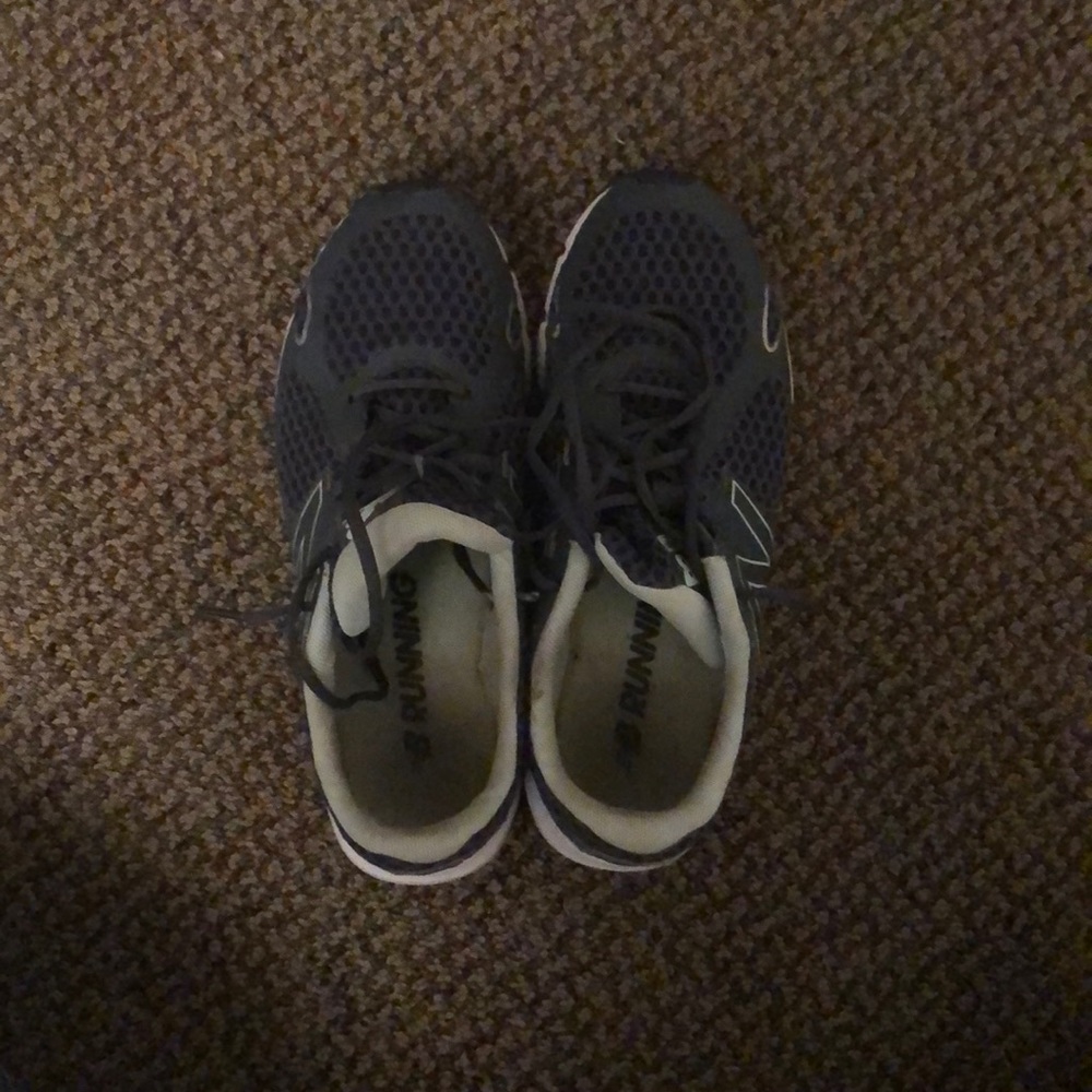 NB gray and blue sneakers